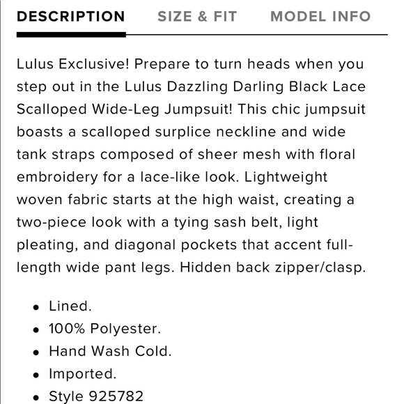 Lulus Dazzling Darling Black Wide Leg Jumpsuit NEW - Picture 4 of 6